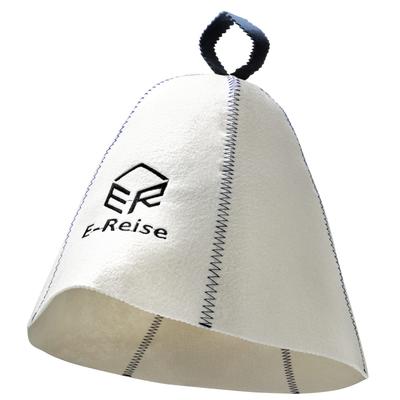 Sauna Felt Sauna for Men and Women E-Reise Hat, Fabric, Cap, White,