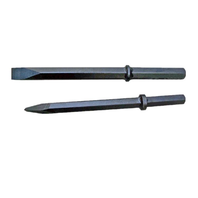 Pneumatic Concrete Chisel Set: Flat & Pointed Heads for Road Construction Complete