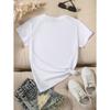 Women's Crew Neck Short Sleeve T-Shirt Sardine Can Print Loose Cotton Summer Top