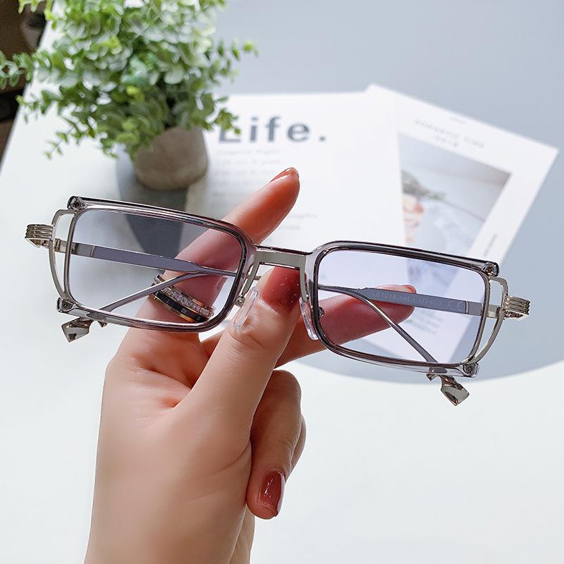 Retro Square Frame Sunglasses: Unisex European & American Style with Metal Frame for Street Fashion