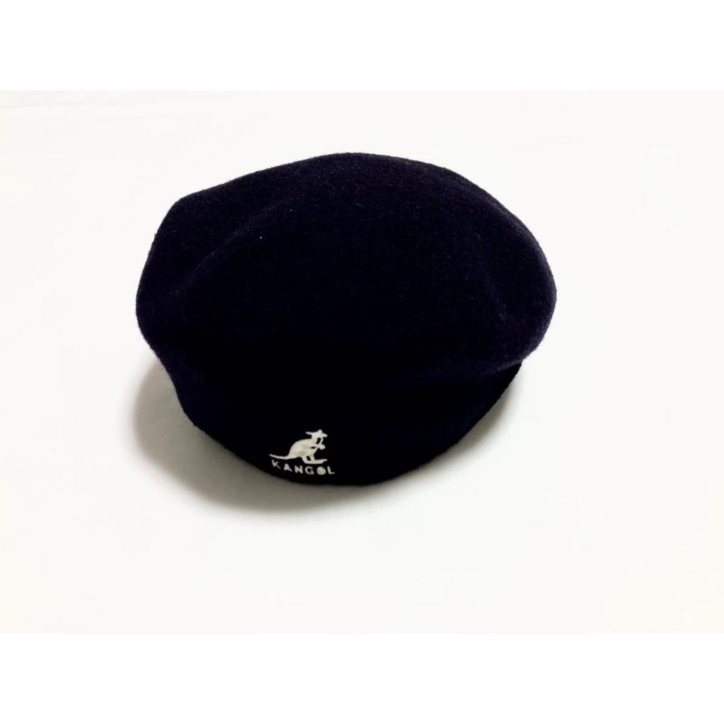 Used KANGOL Beret WOOL Navy Size L Made in England