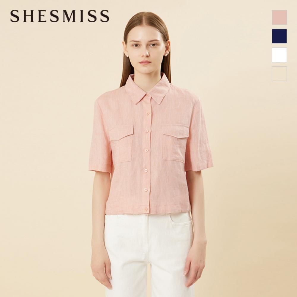 

Shs Miss Linen String Short Sleeve Shirt Swwstn21070 off-white/55