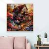 New Arrival 5D DIY Full Circle Diamond Painting "Castle Garden" Embroidery Cross Stitch Home Decor Gift