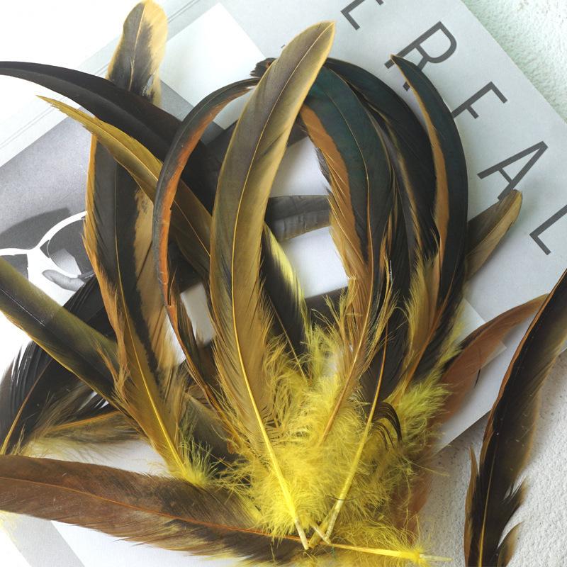 50Pcs Colorful Cock Tail 20-25Cm Stage Performance Mask Headdress Diy Decorative Material Tease Cat Stick Cat Toy Feather