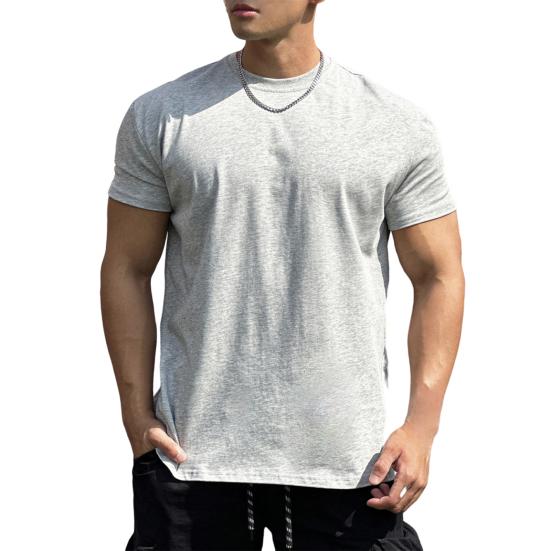 Men's Loose Fit Athletic T-Shirts Summer Crew Neck Short Sleeve Top Outdoor Workout Tee Casual Basic Tops for Daily Life Sports Street