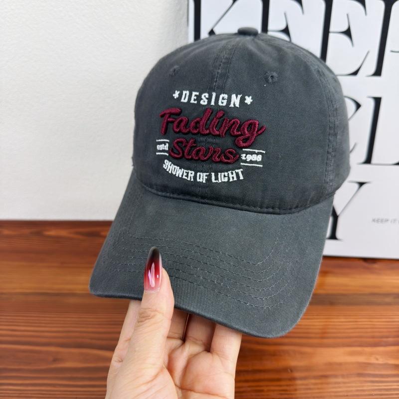 American college style letter embroidery soft top baseball cap women's new spring and summer versatile sunshade cap