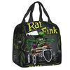 Anime Cartoon Rat Fink Thermal Insulated Lunch Bag Women Portable Lunch Container for Outdoor Camping Travel Storage Food Box