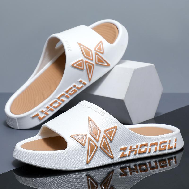 

Летние мужские тапочки молодежная пляжная обувь домашняя комнатная ванная комната толстая подошва мужские сандалии 44/45