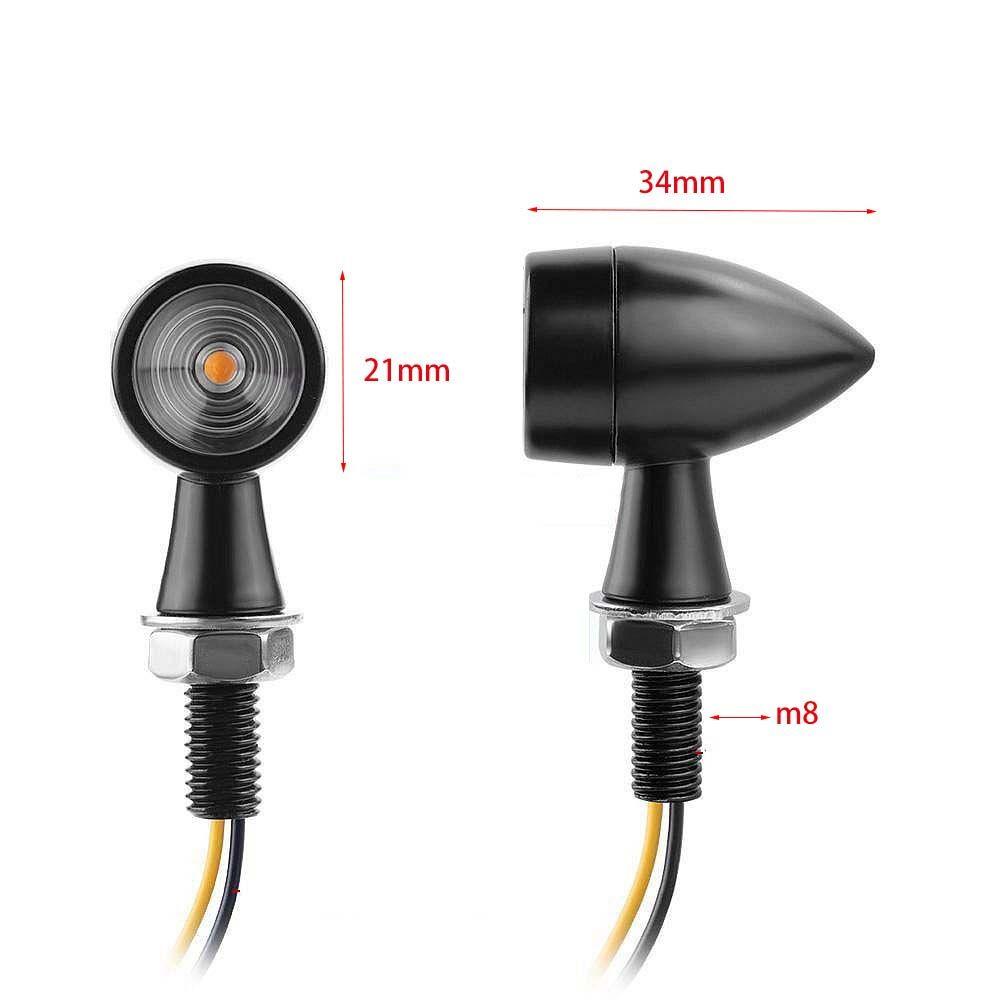 Amber Motorcycle Running Indicator Lamp Mini LED Turn Signal Moto flashing Light Motorcycle Blinker