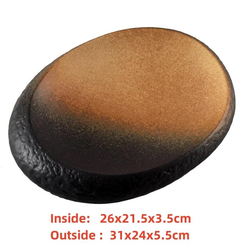 seafood Creative Stone Pattern Ceramic Bowl Thick Edge Sushi Bowl Sashimi Dessert Bowls Soup Bowls Restaurant Special Tableware