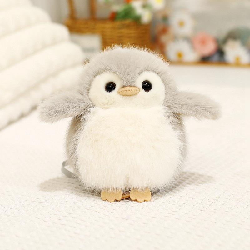 Cute pet standing shoulder owl doll lying on the shoulder magnetic doll plush toy simulation penguin 12cm【0.13kg】