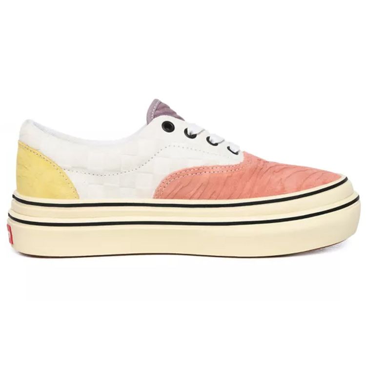 Vans Mixed Media Super Comfycush Era Low Top Skate Shoes Women Sneakers Yellow White Pink VN0A4U1D26A