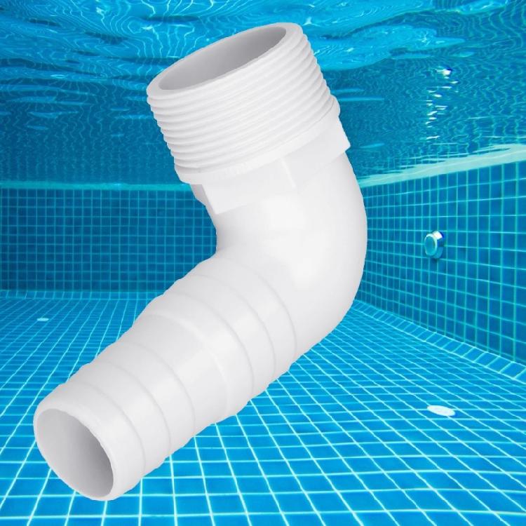 2pcs 90 Degree Plastic Elbow Connector Swimming Pool Pipe Fitting Equipment Corner Adapter for Standard 1 1/2 Inch Pool Hose And Pipe