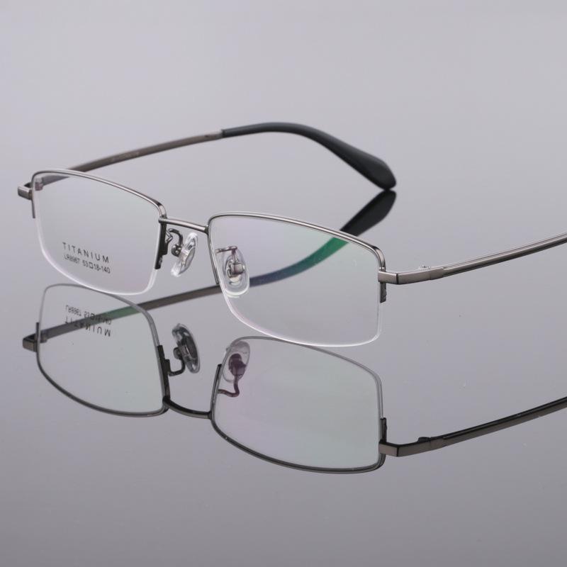 

Мужские полуободковые титановые оправы для очков Danyang с полимерными линзами