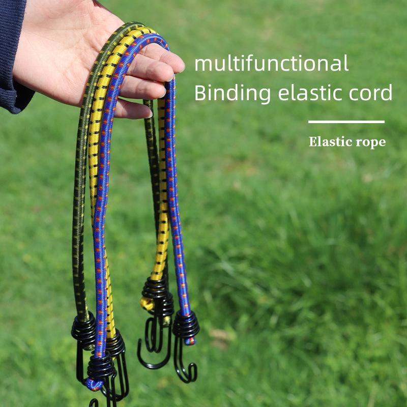 Bungee Cords With Coated Hooks, Heavy Duty Outdoor Bungee Straps With Load Capacity Metal Hook for Camping