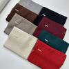 Korean Style Wool Solid Color Knitted Scarf Winter Versatile Neck Warmer High-End Gift for Women and Men