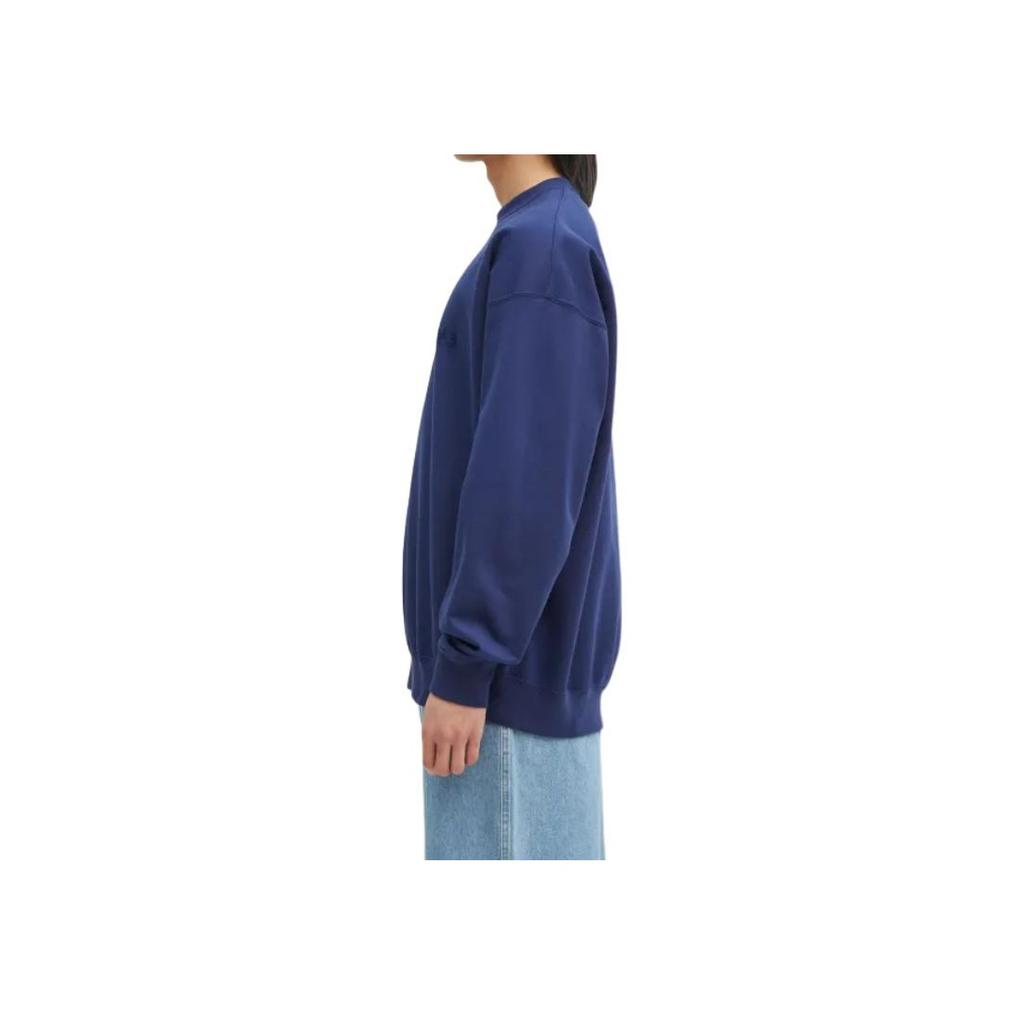 Y-3 Solid Color Round Neck Drop Shoulder Long Sleeve Sweatshirt Men sweatshirt Dark-Blue JM7867