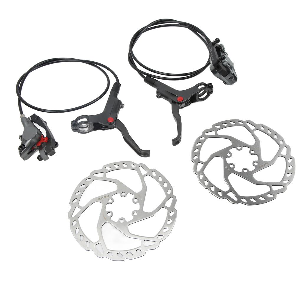 WAKE Front and Back Disk Brake Kit Aluminum Alloy Calipers Stainless Steel 160mm Rotors with Cable Brake Lever for Road
