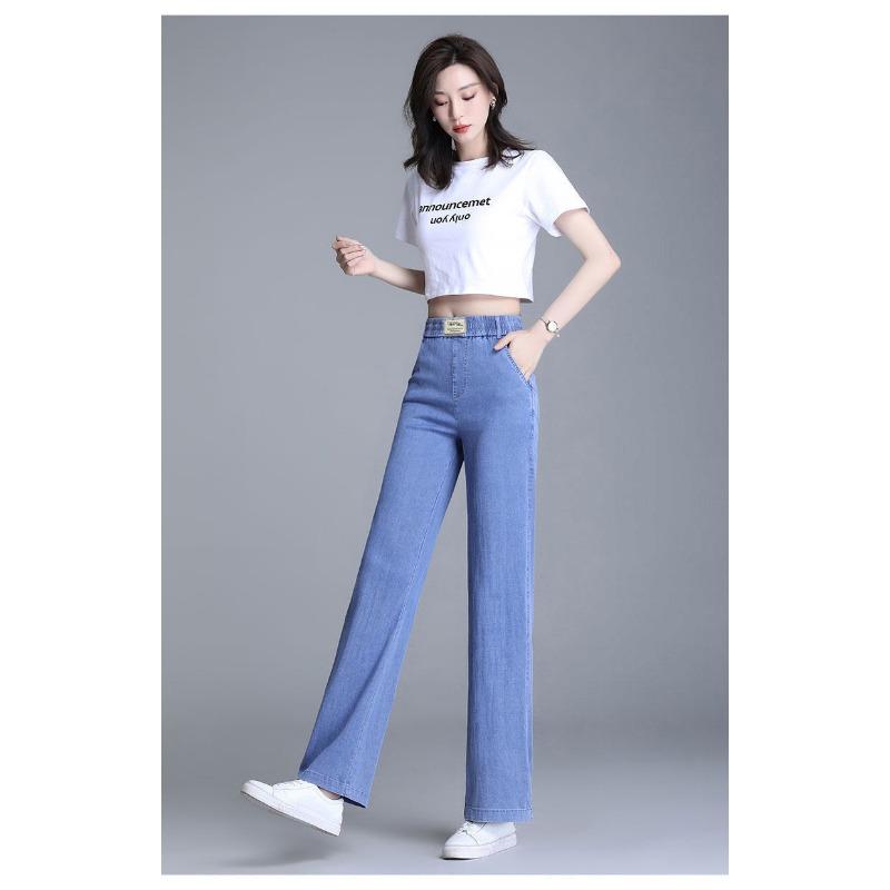 Fashionable High-waisted Wide Leg Jeans for Women That Offer Slimming and Cooling Effect