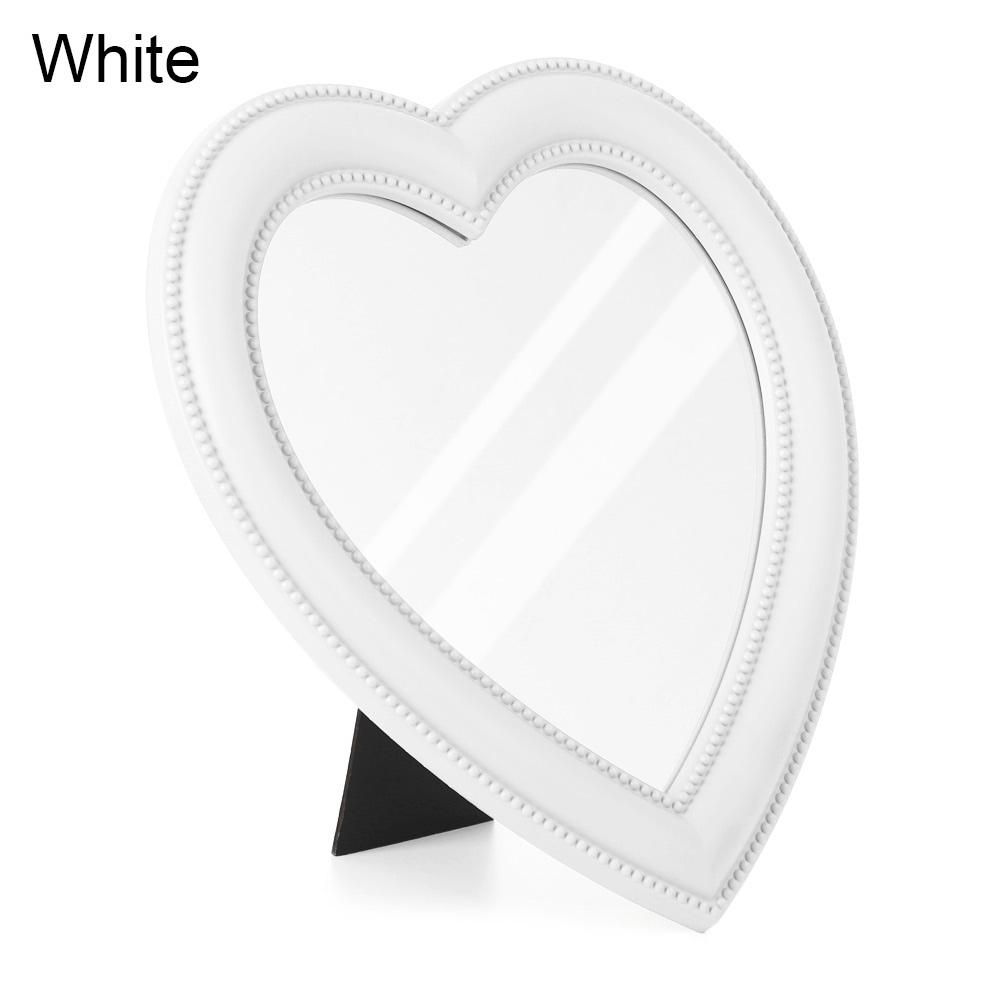 Portable Cute Wall hanging Women/Girls Makeup Mirror Cosmetic Mirror Heart Shaped Handheld