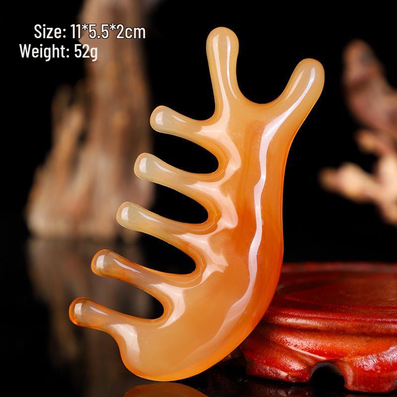 Resin Ox Horn Massage Board for Facial Acupoints and Meridian Scraping