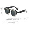 Fashion Flip Sunglasses for Men and Women Punk Steam Round Double Layer Sunglass European and American Trendy Sun Glasses Gradient Eyeglasses