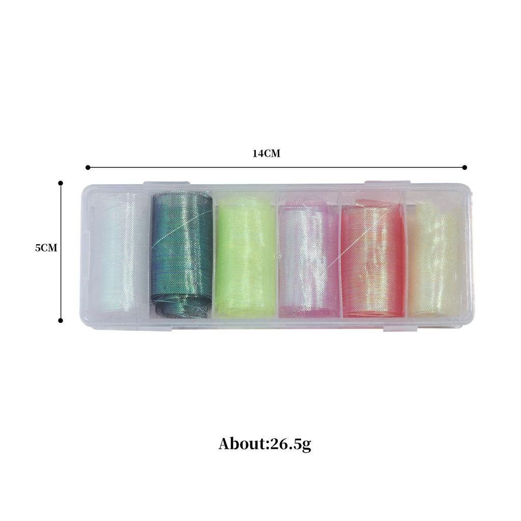 Spring And Summer Symphony Silk Mesh Manicure, Exquisite Three-Dimensional Multi-Color Mesh Yarn, Fish Scale Pattern Manicure, Manicure Material