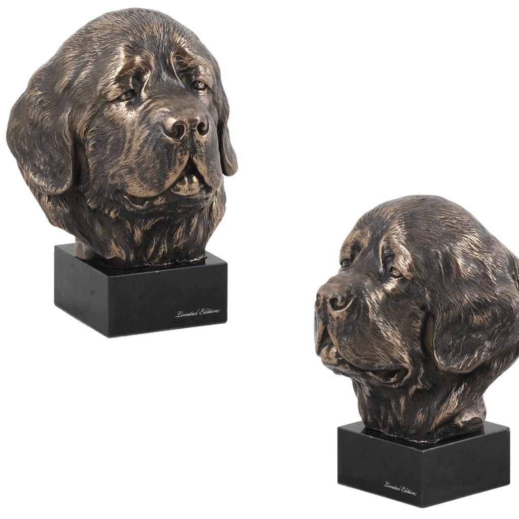 Newfoundland, Newfs, Newfies - Dog Statue, Bust On Stone Base, Sculpture, Trophy for Dog Show by Art-Dog Brand