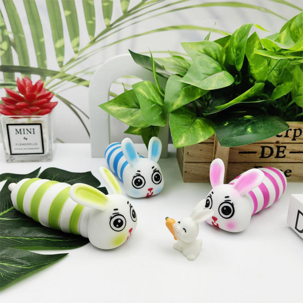 Kids Adult Decompression Shake Rabbit Lala Le Sand Transformation Toy Caterpillar Rabbit Decompression Rabbit Caterpillar Toys