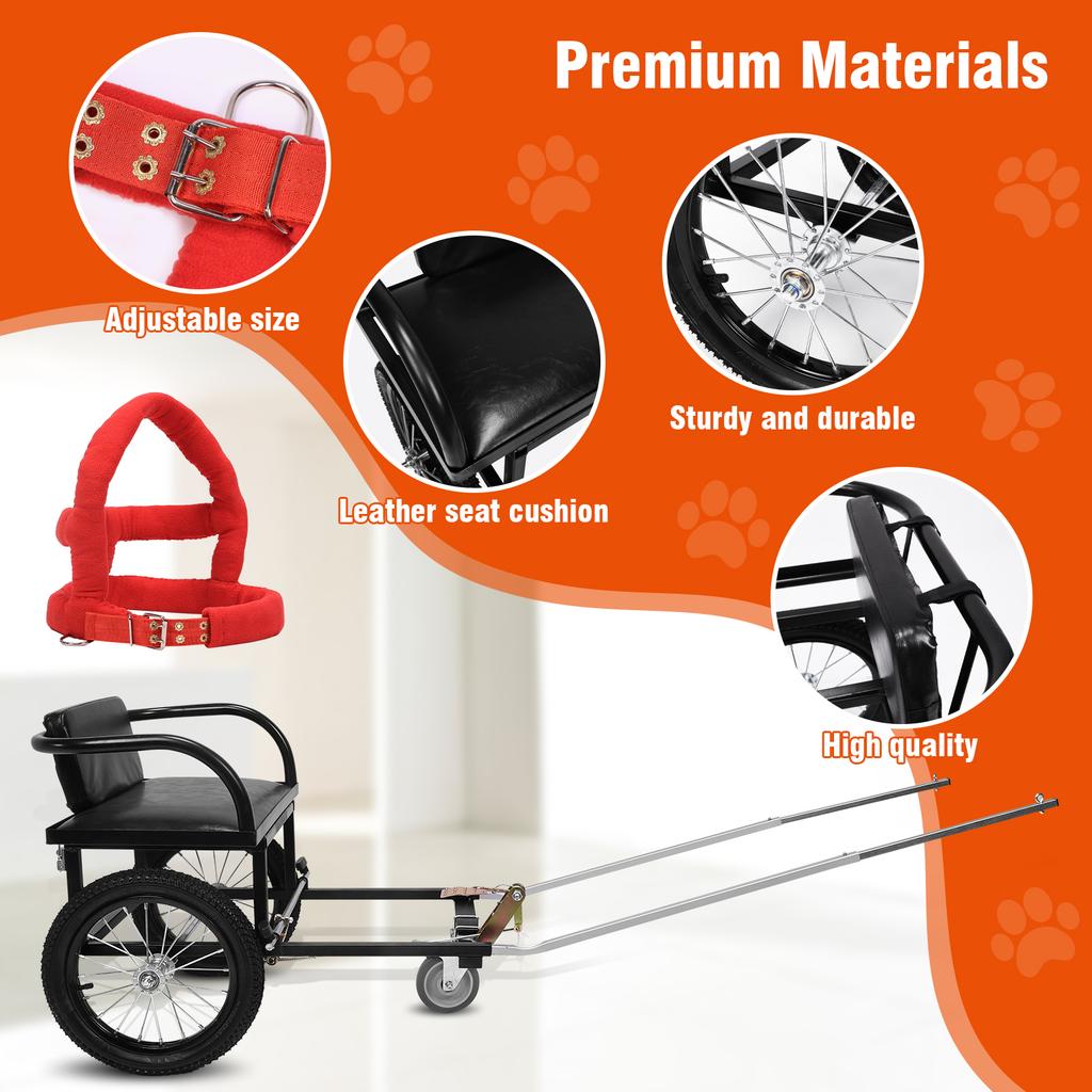 40-60KG Double Brake Dog-Pulling Stroller for Owners To Take Pets To Shopping Dog Trailer Pets Pulling Person Cart with Seat