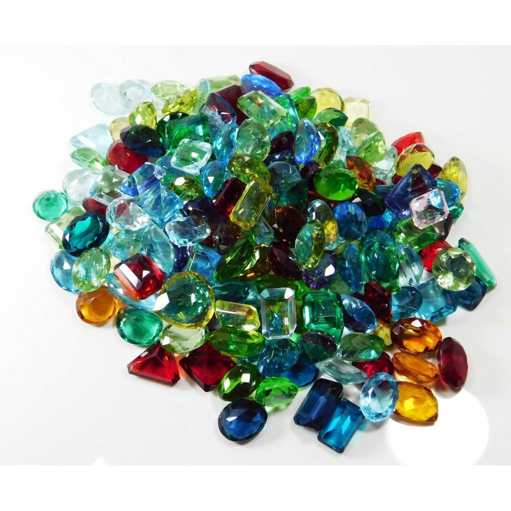 500 Ct Lab-Created Topaz  Loose Gemstone CERTIFIED Mix Color & Shape Lot