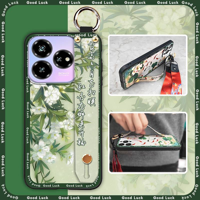 Back Cover For Mom Phone Case For ZTE Blade V60 Design/Axon 60 Lite Wrist Strap Wristband Anti-dust Phone Holder Lanyard