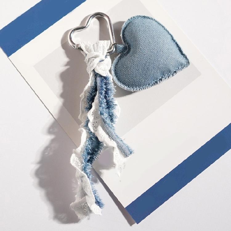 Denims Starfish Keychain Handmade For Keys Bags Fashion Accessory Portable Gift