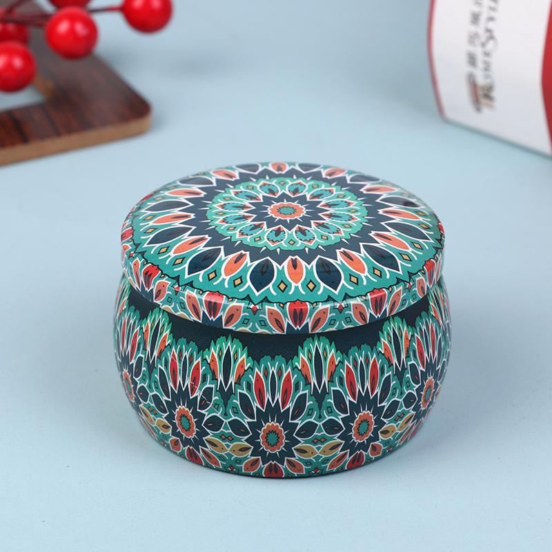 Vintage Mum Konserve Kutusu Şeker Kurabiye Saklama Kutusu Kuru Baharat Saklama Kavanozu Uygun DIY Mum Kozmetik Merhem Yapımı Noel