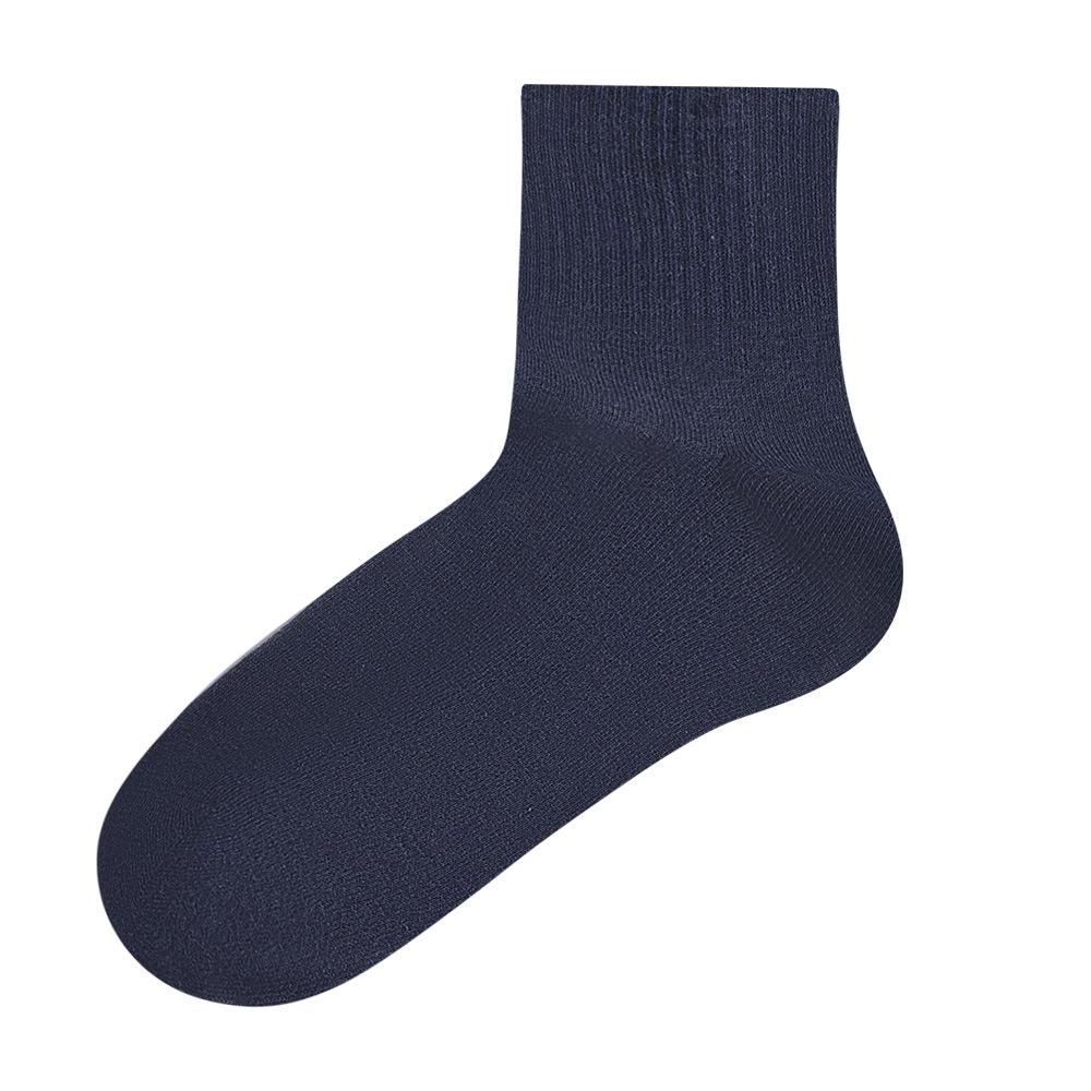 5 Pairs of Men's Spring and Autumn Pure Cotton Sports Antibacterial Mid Calf Socks