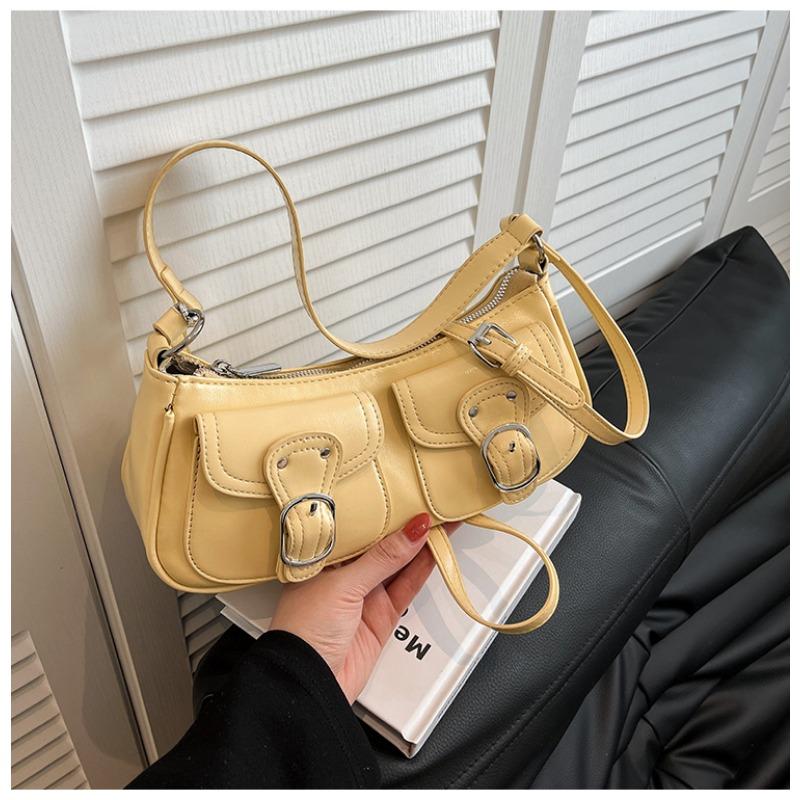 

New niche women s bags New fashion versatile messenger bags One shoulder underarm bag Tote bag жовтий