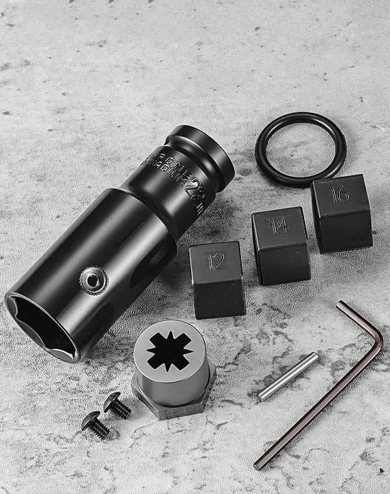 1/2Inch Drive Impact Socket Set 12/14/16mm Multifunction Screw Rod Scaffold Shelf Disassembly Sleeve CR-M Steel Impact Socket