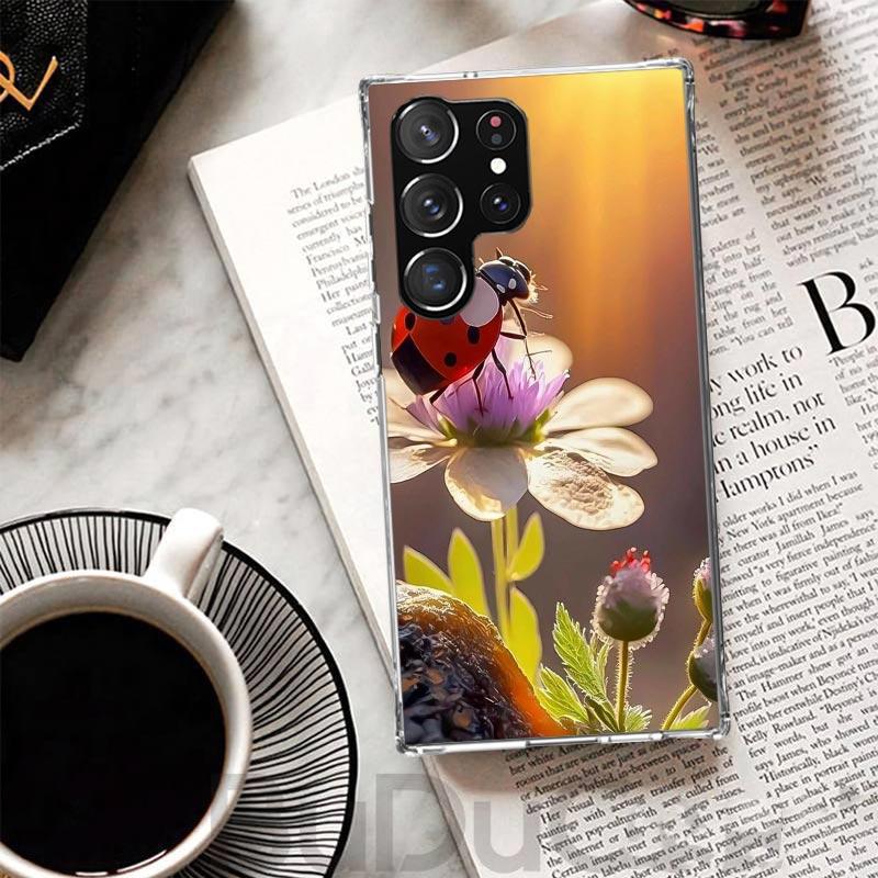 Insect Seven-Star ladybug Cover For Samsung Galaxy S8 S9 Plus S10 Lite Note 8 9 10 Pro 20 Ultra S7 Edge M11 M21 M32 M51 Print Co