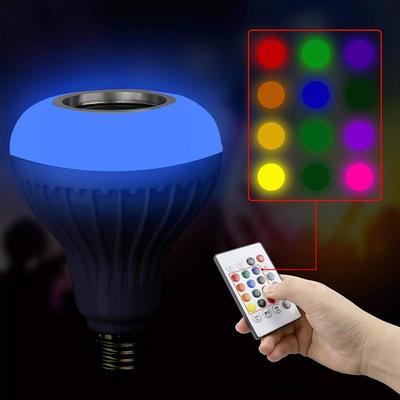 12W E27RGB Bluetooth Light Music Multicolor Changing Light Bulbs Bluetooth Led Smart Bulbs with Remote Control for Home Party