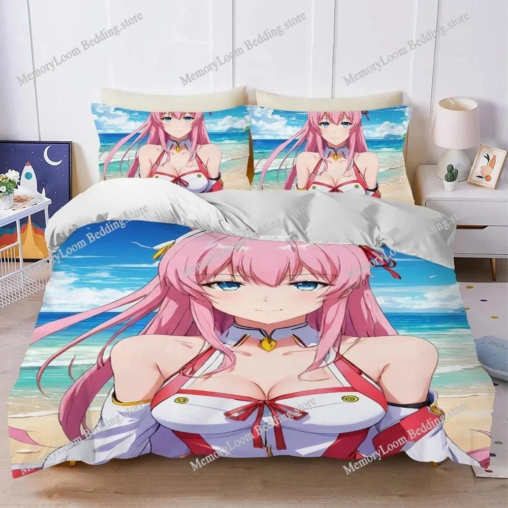 D-Darling in the F-Franxx Zero Two Комплект пододеяльника Постельное белье Мягкий Стирка Хлопок Кровать Четыре сезона Студенческое общежитие Домашний текстиль74