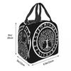 Nordic Viking Scandinavn Odin Symbol Insulated Lunch Bag for Women Kids Portable Food Boxes Thermal Lunch Box Tote