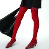 Meia-calça vermelha feminina meias transparentes slim transparente lingerie inferior renda leggings inverno meia-calça feminina meias com pés nylon vermelho bodys sexy meia-calça