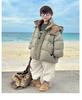 Fairy Tale Boys' Hooded Winter Down Jacket - Thick, High Content 90 White Duck Down