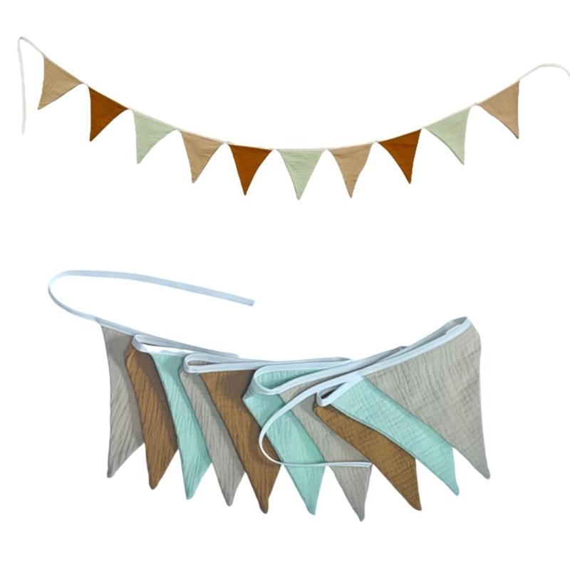 Cotton Pennant Flag Lovely Cotton Decorative Flags Room Beautification Newborn Baby Photography Props Nursery Room Decor