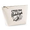 Toiletry Bag - PLANETEE - I Can't I Have Bobsleigh (minimalist) - Beige - 100% Cotton - 3 L