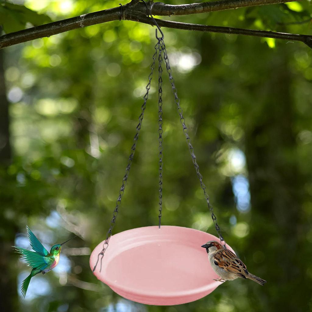 Fågelmatare Fågelbad Fåglar Vattenstation Matskål för Gård Balkong Gåva