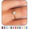 Retro Zircon December Birthstone Ring with Copper and Gold Preservation