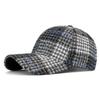 Hats for Men and Women New Classic Plaid Baseball Cap for Autumn and Winter Hard-Brimmed Face-Slimming Duckbill Cap Sun Hat