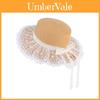Summer Straw Hat With Large Brim And Bow For Beach And Vacation Sun Protection