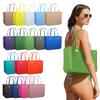 Saco de praia saco de armazenamento bolsa cor sólida impermeável eva buraco grande saco de armazenamento, sacola ao ar livre sacos de viagem portáteis